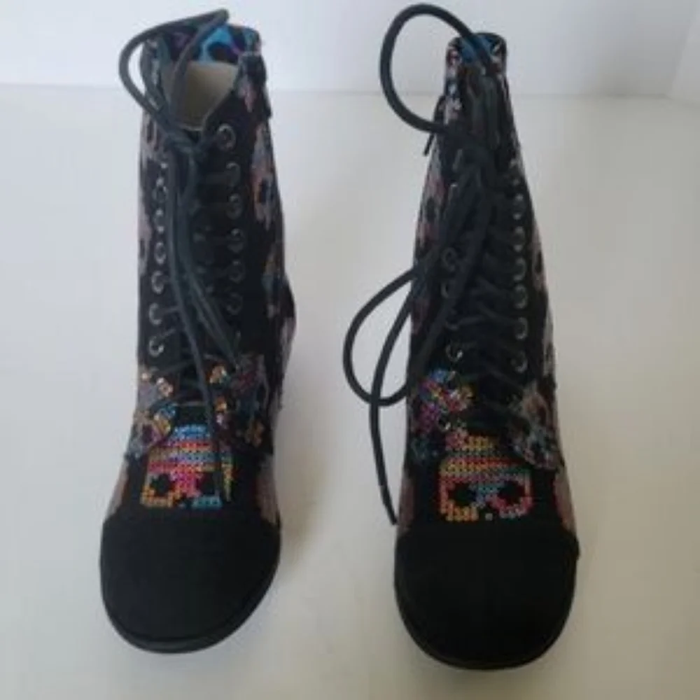 New Iron Fist Women's 5 Sugar Hiccup Combat Boots Black - Picture 3 of 12